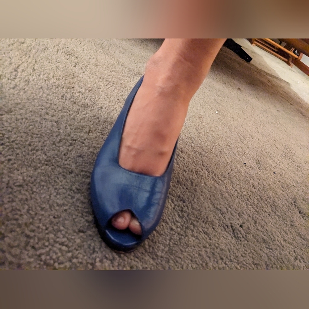 Blue 80s Heels
